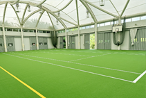 むかいやま公園体育館人工芝張替工事